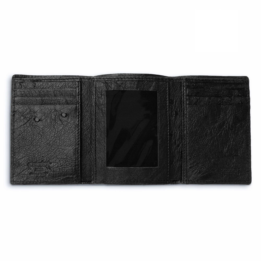 Ferrini USA Full Quill Ostrich Trifold Wallets - Ferrini USA - Flyclothing LLC