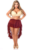 Daisy Corsets Wine High Low Lace Skirt - Daisy Corsets - Flyclothing LLC