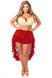Daisy Corsets Red High Low Lace Skirt - Daisy Corsets - Flyclothing LLC