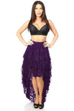 Daisy Corsets Plum High Low Lace Skirt - Daisy Corsets - Flyclothing LLC