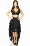 Daisy Corsets Black High Low Lace Skirt - Daisy Corsets - Flyclothing LLC