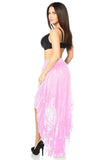 Daisy Corsets Lt Pink High Low Lace Skirt - Daisy Corsets - Flyclothing LLC