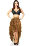 Daisy Corsets Brown High Low Lace Skirt - Daisy Corsets - Flyclothing LLC