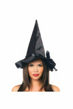 Daisy Corsets Black Satin Ribbon Witch Hat - Daisy Corsets - Flyclothing LLC