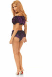 Daisy Corsets Purple Velvet Ruffle Panty - Daisy Corsets - Flyclothing LLC