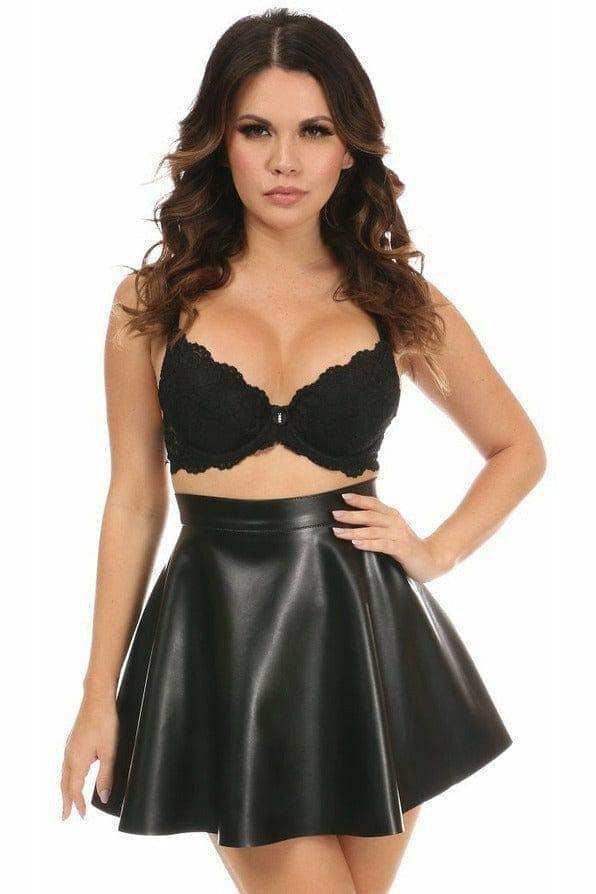 Daisy Corsets Black Faux Leather Skirt - Daisy Corsets - Flyclothing LLC