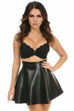 Daisy Corsets Black Faux Leather Skirt - Daisy Corsets - Flyclothing LLC