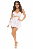 Daisy Corsets White Satin Skirt - Daisy Corsets - Flyclothing LLC