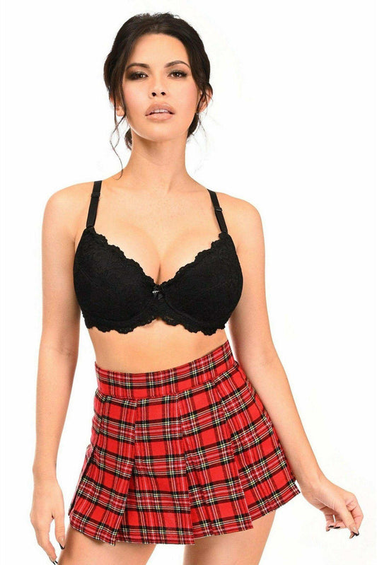 Daisy Corsets School Girl Red Plaid Mini Skirt - Daisy Corsets - Flyclothing LLC