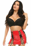 Daisy Corsets Red Patent Lace-Up Skirt - Daisy Corsets - Flyclothing LLC
