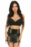 Daisy Corsets Black Patent Lace-Up Skirt w/Black Lacing - Daisy Corsets - Flyclothing LLC