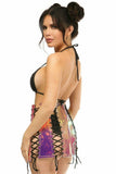 Daisy Corsets Rainbow Gold Holo Lace-Up Skirt - Daisy Corsets - Flyclothing LLC