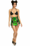 Daisy Corsets Green Holo Lace-Up Skirt - Daisy Corsets - Flyclothing LLC