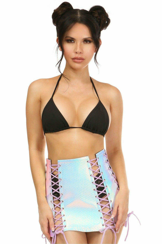 Daisy Corsets Mermaid Holo Lace-Up Skirt - Daisy Corsets - Flyclothing LLC
