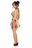 Daisy Corsets Yellow/Pink Holo Lace-Up Skirt - Daisy Corsets - Flyclothing LLC