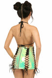 Daisy Corsets Mint Holo Lace-Up Skirt - Daisy Corsets - Flyclothing LLC