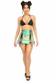 Daisy Corsets Mint Holo Lace-Up Skirt - Daisy Corsets - Flyclothing LLC