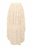 Daisy Corsets Ivory Lace Hi Low Skirt - Daisy Corsets - Flyclothing LLC