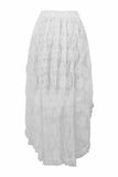 Daisy Corsets White Lace Hi Low Skirt - Daisy Corsets - Flyclothing LLC