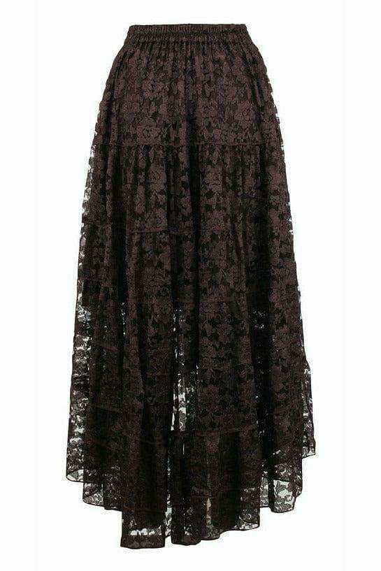 Daisy Corsets Brown Lace Skirt - Daisy Corsets - Flyclothing LLC
