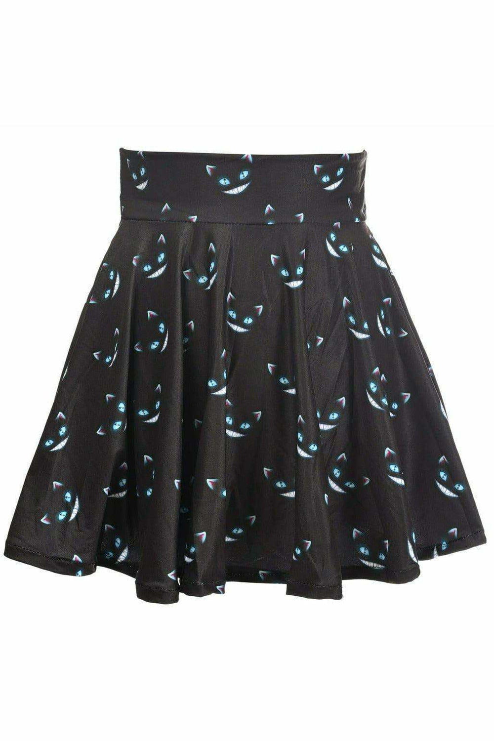 Daisy Corsets Scary Cats Print Stretch Lycra Skirt - Daisy Corsets - Flyclothing LLC
