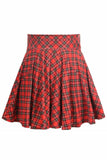 Daisy Corsets Red Plaid Stretch Lycra Skirt - Daisy Corsets - Flyclothing LLC