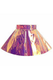 Daisy Corsets Rainbow Gold Holo Skater Skirt - Daisy Corsets - Flyclothing LLC