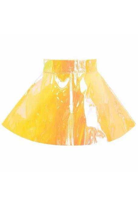 Daisy Corsets Yellow/Pink Holo Skater Skirt - Daisy Corsets - Flyclothing LLC