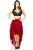 Daisy Corsets Red High Low Lace Skirt - Daisy Corsets - Flyclothing LLC