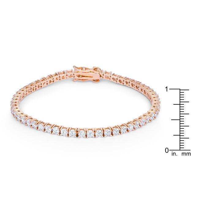 5.75ct Rose Goldtone Cubic Zirconia Tennis Bracelet - JGI - Flyclothing LLC