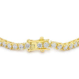 Goldtone Finish Victorian Cubic Zirconia Tennis 7 Inch Bracelet - JGI - Flyclothing LLC