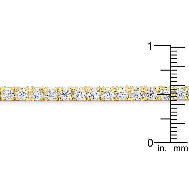 Goldtone Finish Victorian Cubic Zirconia Tennis 8 Inch Bracelet - JGI - Flyclothing LLC