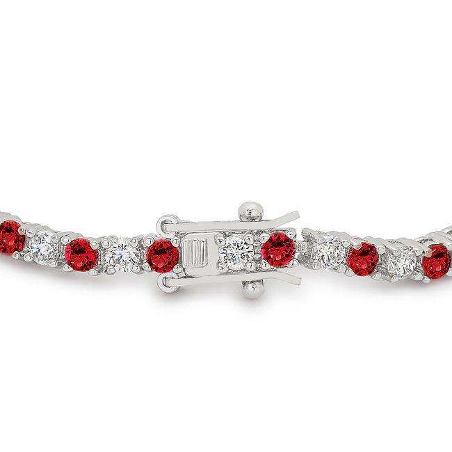 Ruby Red Cubic Zirconia Tennis Bracelet - JGI - Flyclothing LLC
