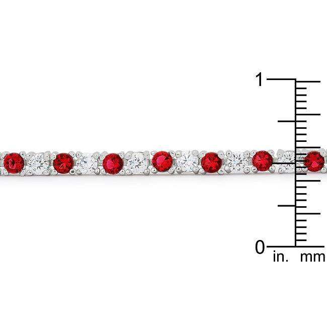 Ruby Red Cubic Zirconia Tennis Bracelet - JGI - Flyclothing LLC