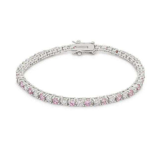 Lace Pink Cubic Zirconia Tennis Bracelet - JGI - Flyclothing LLC