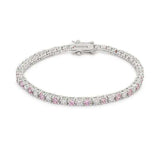 Lace Pink Cubic Zirconia Tennis Bracelet - JGI - Flyclothing LLC