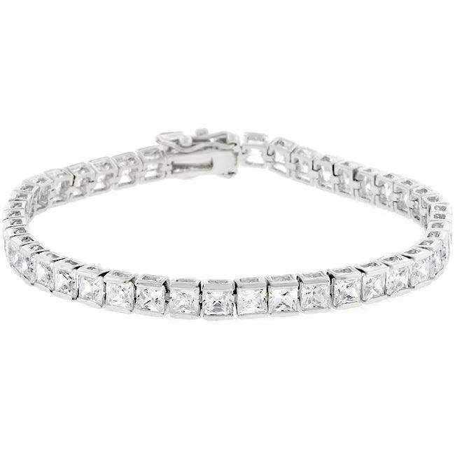 Clear Cubic Zirconia Tennis Bracelet - JGI - Flyclothing LLC