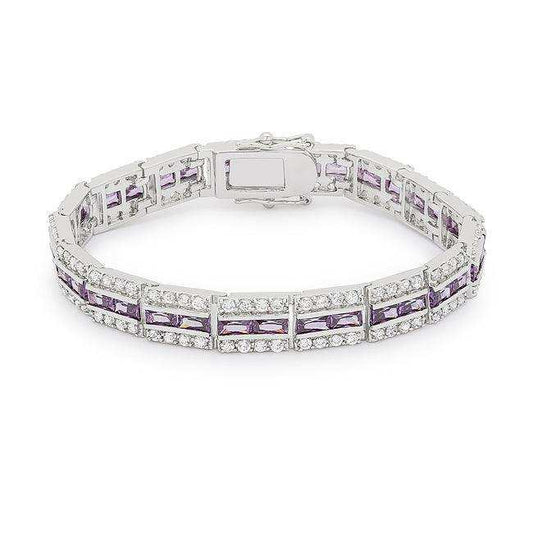 Balboa Purple Cubic Zirconia Bracelet - JGI - Flyclothing LLC