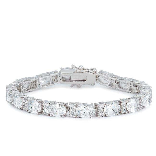 Oversized Oval Cubic Zirconia Tennis Bracelet - JGI - Flyclothing LLC