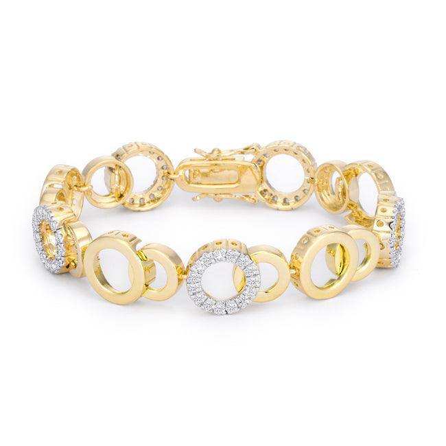 Circle Bijoux 7 Inch Two Tone Bracelet - JGI - Flyclothing LLC