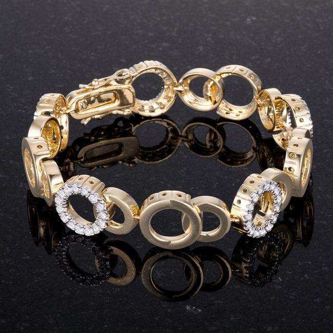 Circle Bijoux 7 Inch Two Tone Bracelet - JGI - Flyclothing LLC