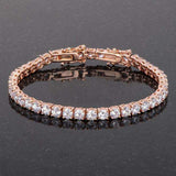 17.6 Ct Rosegold Tennis Bracelet with Shimmering Round CZ - JGI - Flyclothing LLC
