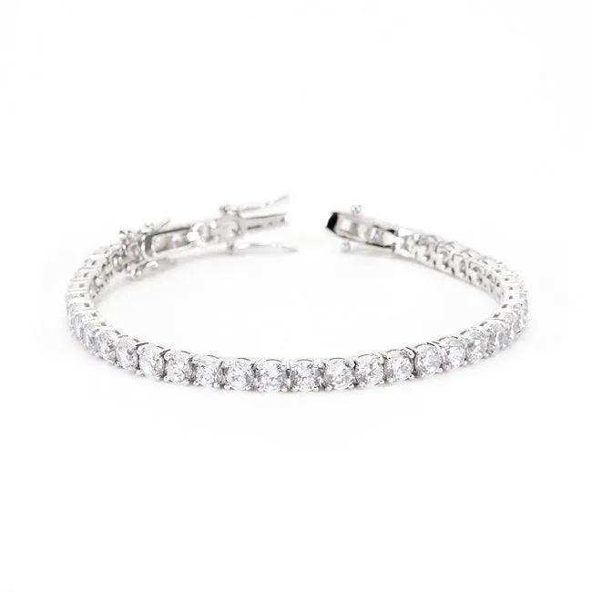 Clear Cubic Zirconia Tennis Bracelet - JGI - Flyclothing LLC