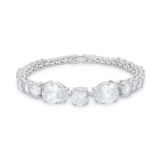 Elegant Pear and Round Cubic Zirconia Tennis Bracelet - JGI - Flyclothing LLC