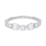 Elegant Pear and Round Cubic Zirconia Tennis Bracelet - JGI - Flyclothing LLC