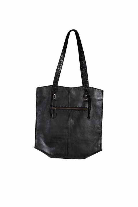 Scully Leather 100% Leather Handbag Lace Black Handbag - Scully Leather - Flyclothing LLC