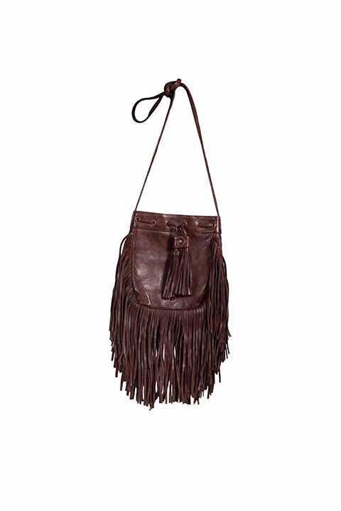 Scully Leather Handbags Handbag Fringe Chocolate Handbag - Scully Leather - Flyclothing LLC