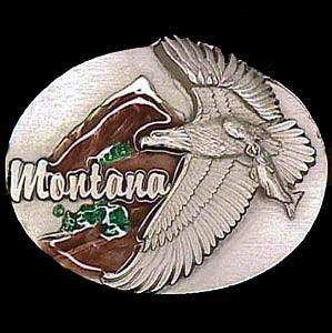Montana Eagle Enameled Belt Buckle - Siskiyou Buckle - Flyclothing LLC