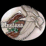 Montana Eagle Enameled Belt Buckle - Siskiyou Buckle - Flyclothing LLC