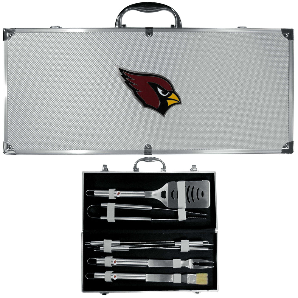 Arizona Cardinals 8 pc Stainless Steel BBQ Set w/Metal Case - Siskiyou Buckle - Flyclothing LLC